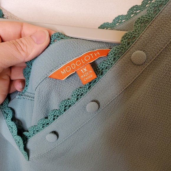 Modcloth Romantic Planning Long Sleeve Top - Picture 8 of 9